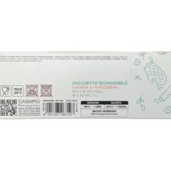 IRGE CASA BUSTA ALIMENTARE RICHIUDIBILE CON ZIP 15 PEZZI 16,5x15 + 15 PEZZI 18x20