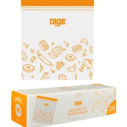 IRGE CASA BUSTA ALIMENTARE RICHIUDIBILE CON ZIP 20 PEZZI 18x20 1 LITRO