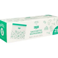IRGE CASA BUSTA ALIMENTARE RICHIUDIBILE CON ZIP 25 PEZZI 16,5x15 0,5 LITRI