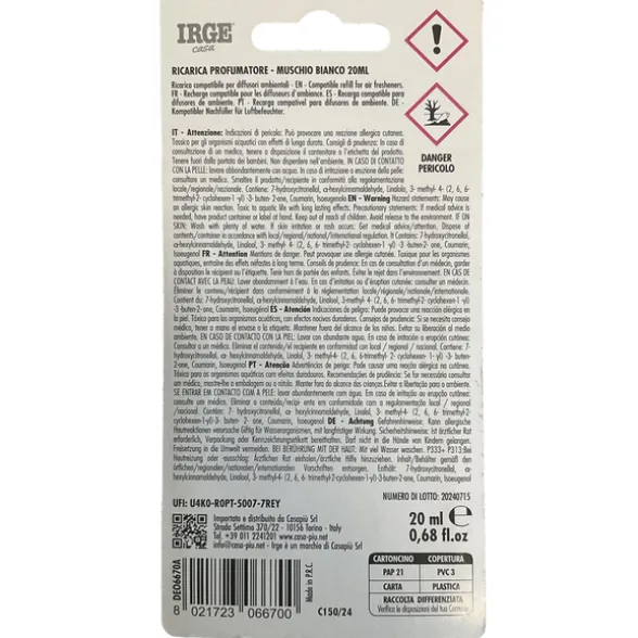 IRGE CASA DEO RICARICA MUSCHIO BIANCO 20 ML
