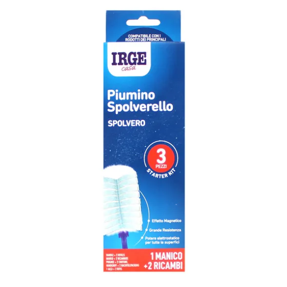 IRGE CASA PIUMINO SPOLVERELLO STARTER KIT 3 PZ - 1 MANICO + 2 RICAMBI