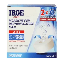 IRGE CASA RICARICHE PER DEUMIDIFICATORE 2 IN 1 MAXI TAB 2 x 450 grammi INODORE