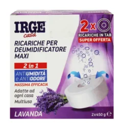 IRGE CASA RICARICHE PER DEUMIDIFICATORE 2 IN 1 MAXI TAB 2 x 450 grammi LAVANDA