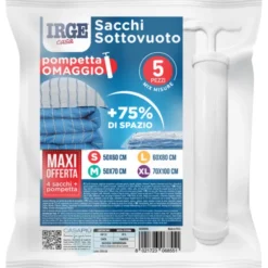 IRGE CASA SET 4 SACCHI SOTTOVUOTO + POMPETTA