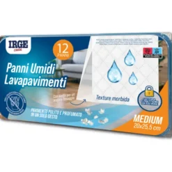 IRGE PANNI UMIDI LAVA PAVIMENTI 12 PEZZI 20X25,5 CM