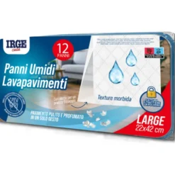IRGE PANNI UMIDI LAVA PAVIMENTI 12 PEZZI 22X42 CM