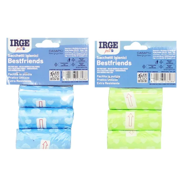 IRGE PET SACCHETTI IGIENICI CON LACCI 45 PEZZI ASSORTITI IN 2 COLORI