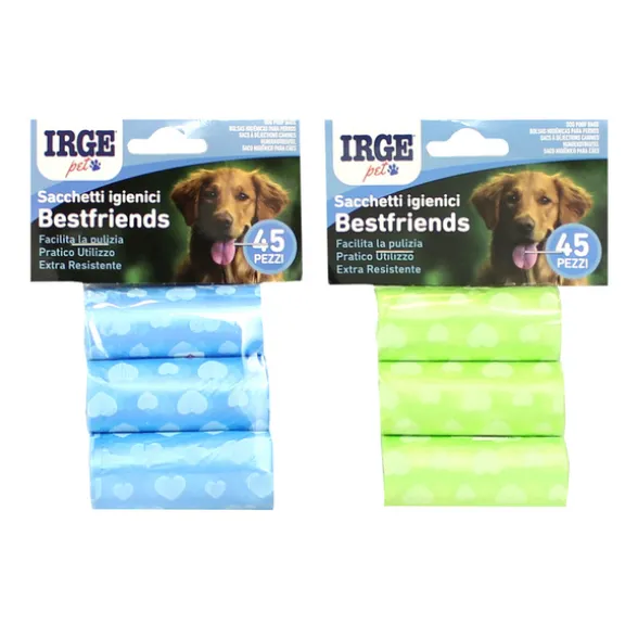 IRGE PET SACCHETTI IGIENICI CON LACCI 45 PEZZI ASSORTITI IN 2 COLORI