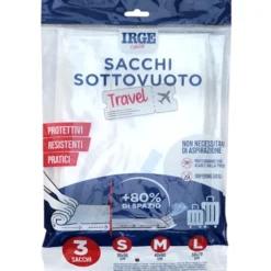 IRGE SET SACCHI SOTTOVUOTO TRAVEL 35X50 CM, 40X60 CM, 50X70 CM 3 PEZZI