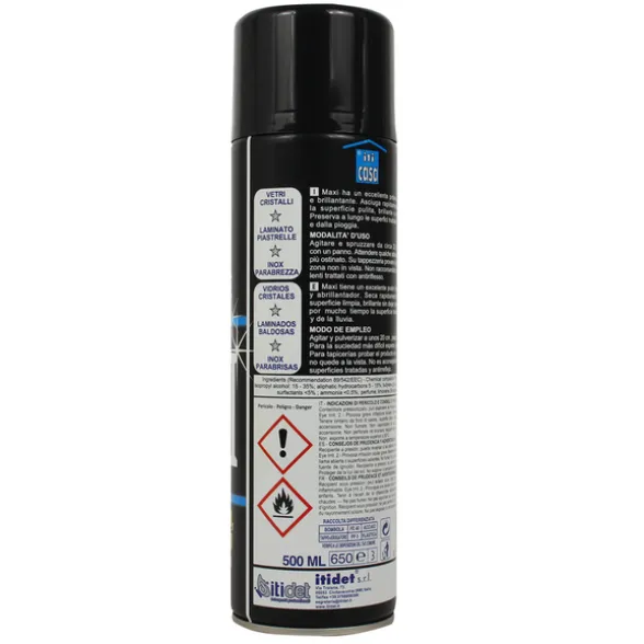 ITICASA MAXY SPRAY DETERGENTE BRILLANTANTE VETRI, SPECCHI, SUPERFICI LAVABILI 500 ML