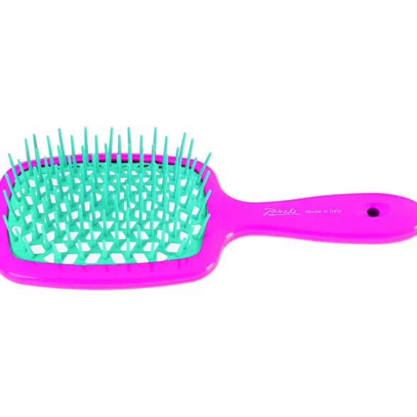 JANEKE SPAZZOLA CAPELLI SUPERBRUSH FUCSIA/TURCHESE