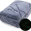 KANGURU PLAID STELLE FLUO 130x150cm ULTRASOFFICE FLANELLA 100% POLIESTERE