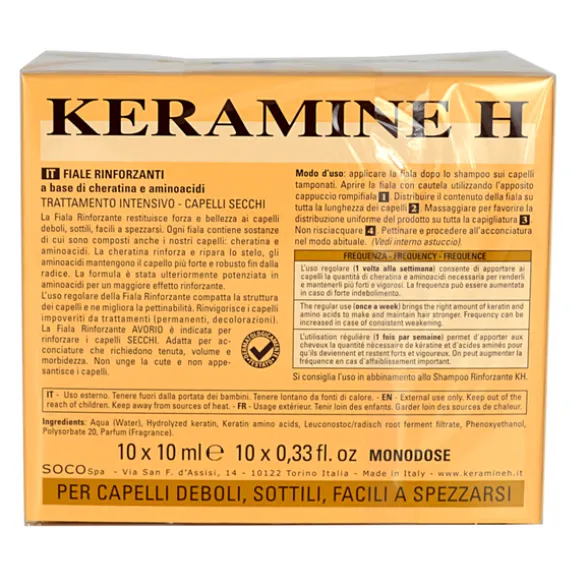 KERAMINE H TRATTAMENTO CAPELLI DEBOLI - CAPELLI SECCHI 10 PZ.