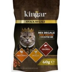 KINGAR CAT SNACK BUSTA PARTY MEATY TACCHINO POLLO FEGATO 60 GR.