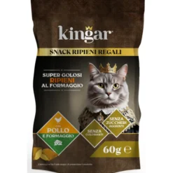 KINGAR CAT SNACK BUSTA POLLO E FORMAGGIO 60 GR.
