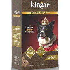 KINGAR DOG SNACK DELIZIOSI BISCOTTI COTTI AL FORNO 500 GRAMMI