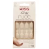 KISS ACRYLIC NUDE FRENCH BREATHTAKING KIT 28 UNGHIE ARTICICIALI CORTE, PUNTA SQUADRATA + COLLA 2 gr 31090