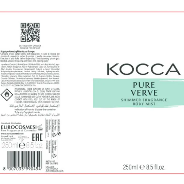 KOCCA BODY MIST PURE VERVE GLITTER 250 ML