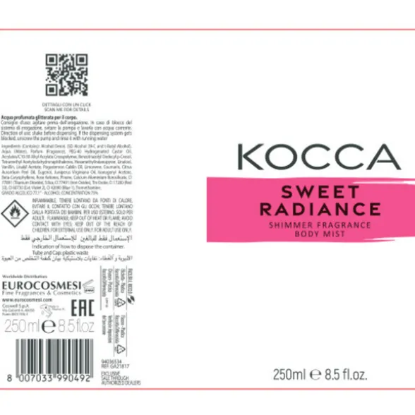 KOCCA BODY MIST SWEET RADIANCE GLITTER 250 ML