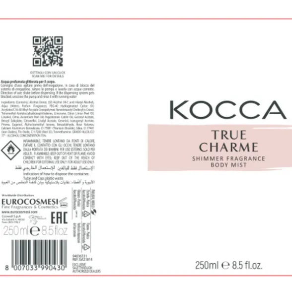KOCCA BODY MIST TRUE CHARME GLITTER 250 ML