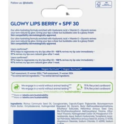 LABELLO BURROCACAO GLOWY BERRY ACIDO IALURONICO SPF30 TUBETTO