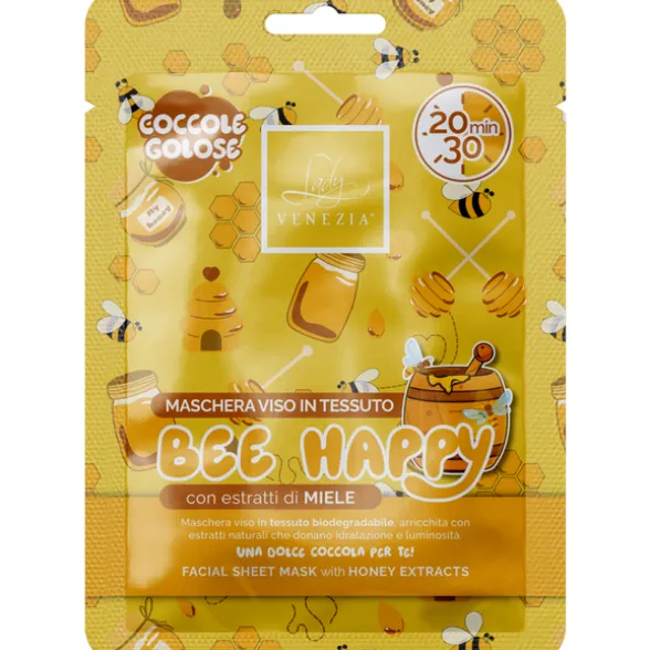 LADY VENEZIA COCCOLE GOLOSE MASCHERA VISO IN TESSUTO BEE HAPPY