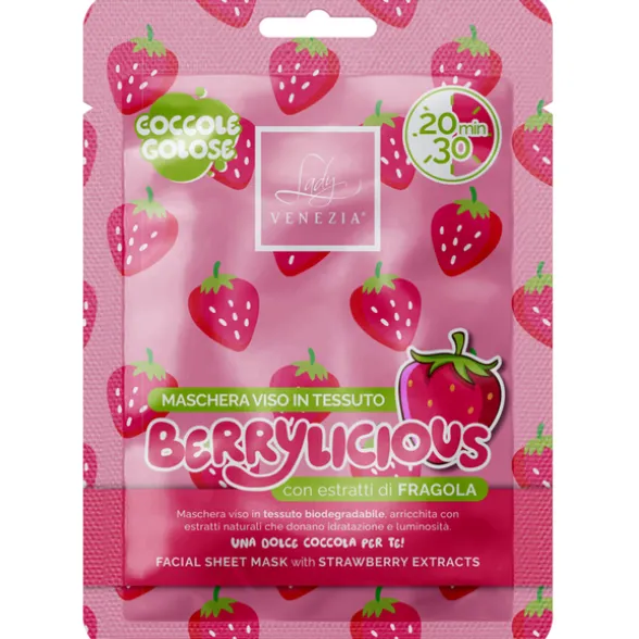 LADY VENEZIA COCCOLE GOLOSE MASCHERA VISO IN TESSUO BERRYLICIOUS