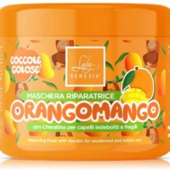 LADY VENEZIA MASCHERA CAPELLI ORANGOMANGO RIPARATRICE PER CAPELLI INDEBOLITI E FRAGLI CON CHERATINA 500 ML