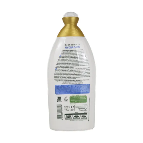 L'ANGELICA BEAUTY ESSENCE BAGNODOCCIA HYDRA SKIN ACIDO IALURONICO CON OLIO DI AVOCADO 520 ML