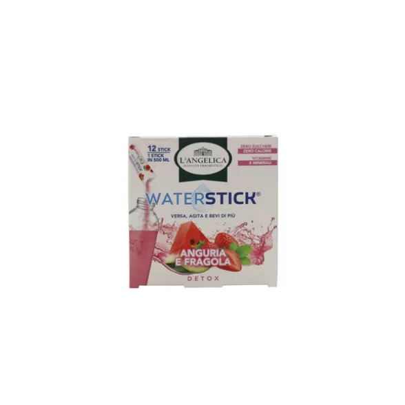 L'ANGELICA WATERSTICK DETOX ANGURIA e FRAGOLA CON VITAMINE e MINERALI 12 STICK