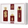 LATTAFA PRIDE COFANETTO ANSAAM GOLD 4 PEZZI; EDP 100 ML + EDP 20 ML + DEODORANTE 200 ML + REFILLABLE TRAVEL SPRAY