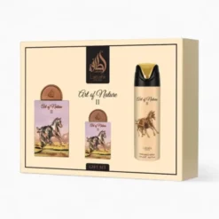 LATTAFA PRIDE COFANETTO ART OF NATURE II 4 PEZZI; EDP 100 ML + EDP 20 ML + DEODORANTE 200 ML + REFILLABLE TRAVEL SPRAY