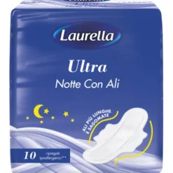 LAURELLA ULTRA NOTTE CON ALI RIPIEGATI 10 PZASSORBENTI