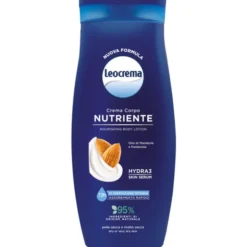 LEOCREMA FLUIDA CREMA CORPO NUTRIENTE CON OLIO DI MANDORLE e PANTENOLO PELLE SECCA o MOLTO SECCA 250 ML