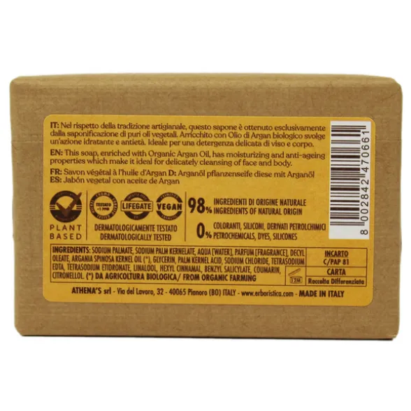 L'ERBORISTICA SAPONE VEGETALE ALL' OLIO DI ARGAN IDRATANTE 100 grammi