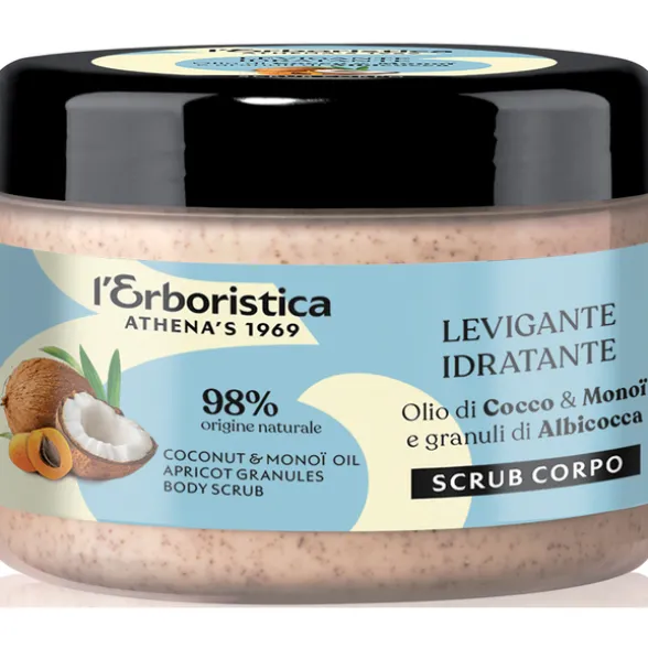 L'ERBORISTICA SCRUB CORPO LEVIGANTE IDRATANTE OLIO DI COCCO & MONOI e GRANULI DI ALBICOCCA TUBO 200 ML