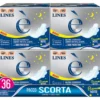 LINES e' ASSORBENTE NOTTE PACCO SCORTA 36 PZ. ee