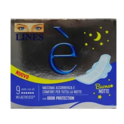 LINES E' CON ALI NOTTE 9 PZ. ASSORBENTI ee