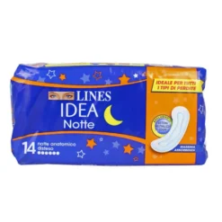 LINES IDEA NOTTE EXTRA LUNGO IPOALLERGENICO 14 PZ ASSORBENTI