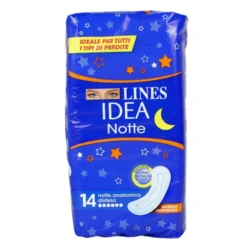 LINES IDEA NOTTE EXTRA LUNGO IPOALLERGENICO 14 PZ ASSORBENTI