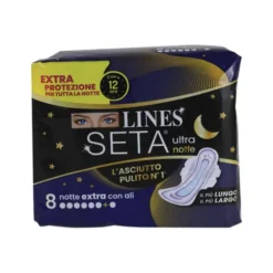 LINES SETA ULTRA NOTTE ASSORBENTE CON EXTRA ALI 8 PZ