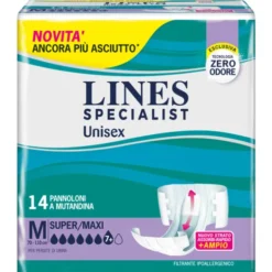 LINES SPECIALIST PANNOLONI A MUTANDINA TAGLIA M GIROVITA 70-110 CM 14 PEZZI - DISPOSITIVO MEDICO CE CLASSE 1