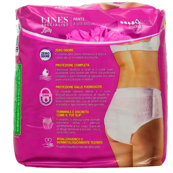 LINES SPECIALIST PANTS DISCREET MEDIUM 8 PEZZI - DISPOSITIVO MEDICO CE CLASSE 1