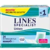 LINES SPECIALIST RETTANGOLARE ASSORBENTI CON BARRIERA 24 PEZZI - DISPOSITIVO MEDICO CE CLASSE 1