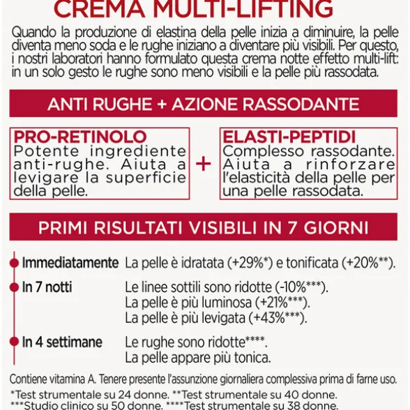 L'OREAL REVITALIFT CREMA IDRATANTE NOTTE ANTI RUGHE EXTRA RASSODANTE 50 ML