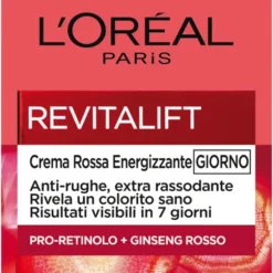 L'OREAL REVITALIFT CREMA ROSSA ENERGIZZANTE GIORNO ANTI RUGHE EXTRA RASSODANTE CON GINGER ROSSO 50 ML