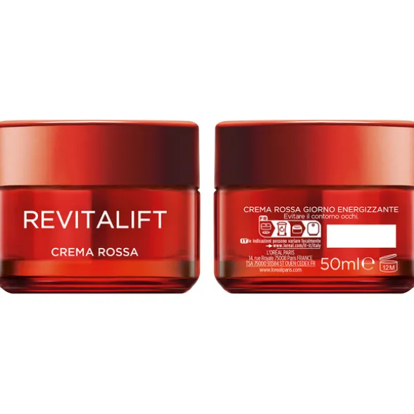 L'OREAL REVITALIFT CREMA ROSSA ENERGIZZANTE GIORNO ANTI RUGHE EXTRA RASSODANTE CON GINGER ROSSO 50 ML