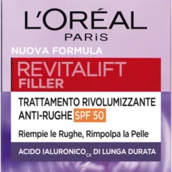 L'OREAL REVITALIFT FILLER TRATTAMENTO ANTI RUGHE RIVOLUMIZZANTE SPF50 50 ML