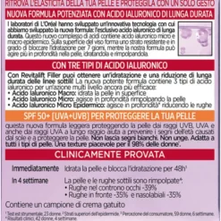 L'OREAL REVITALIFT FILLER TRATTAMENTO ANTI RUGHE RIVOLUMIZZANTE SPF50 50 ML