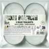LUMELLE MAXI TEALIGHTS FIORI BIANCHI 4 PEZZI